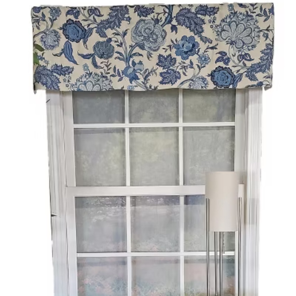 NEW RLF Tailored Fully Lined Valance Set Barclay Butera 100% Cotton  50" x 14"